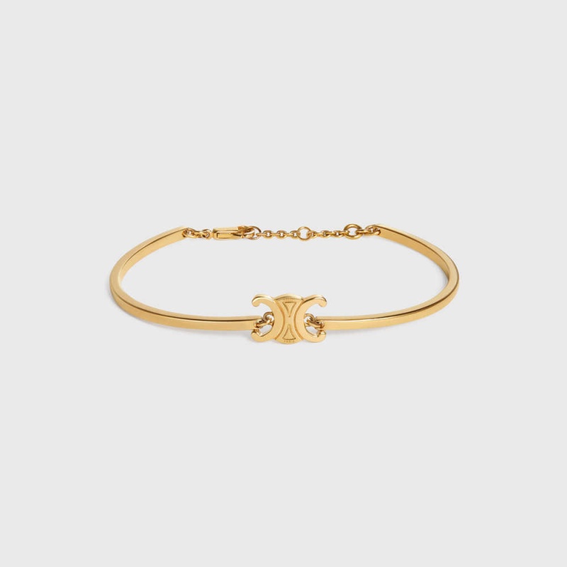 Bracelets Celine Triomphe Articulated In Brass With Gold Finish Doré | CL-592209