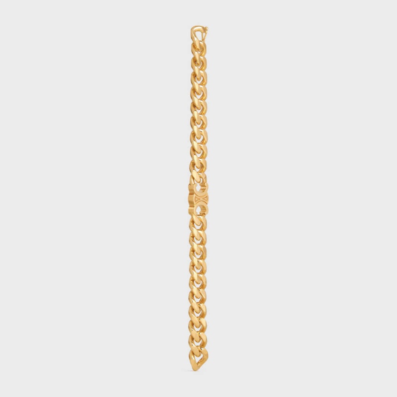 Bracelets Celine Triomphe Gourmette In Brass With Gold Finish Doré | CL-592227