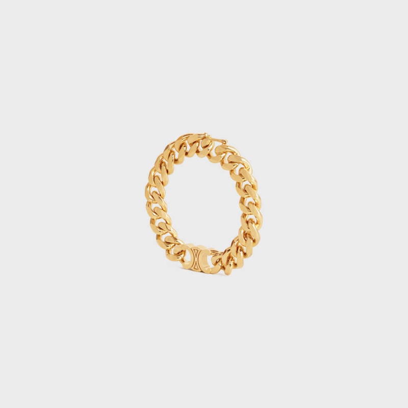 Bracelets Celine Triomphe Gourmette In Brass With Gold Finish Doré | CL-592227