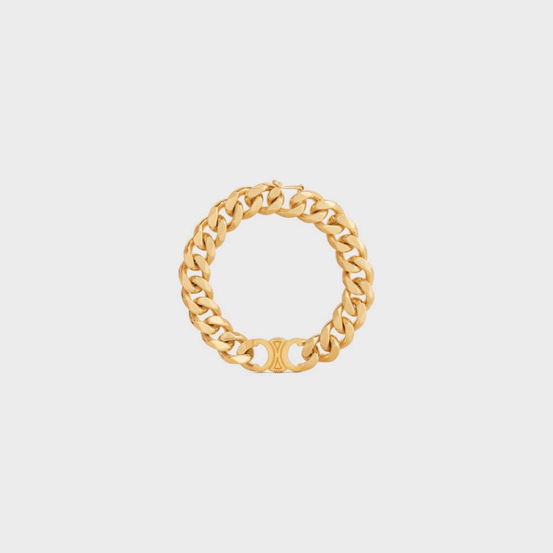 Bracelets Celine Triomphe Gourmette In Brass With Gold Finish Doré | CL-592227