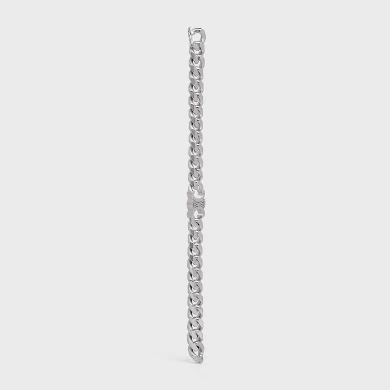 Bracelets Celine Triomphe Gourmette In Brass With Rhodium Finish Argent | CL-591655