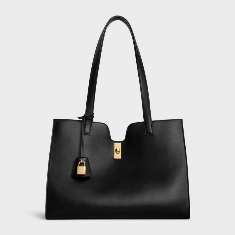 Cabas Celine 16 In Smooth Calfskin Noir | CL-593079