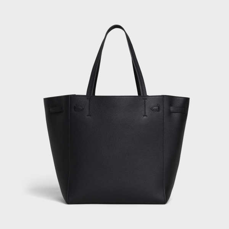 Cabas Celine Small Phantom In Soft Grained Calfskin Noir | CL-593091