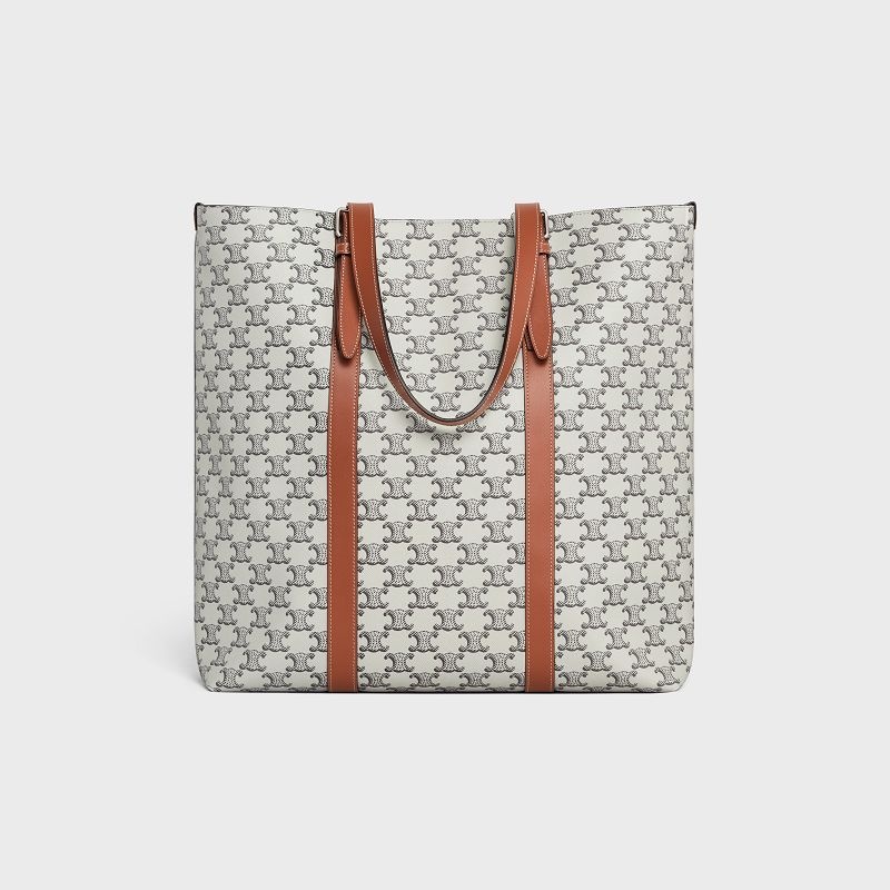 Cabas Celine With Boucle In Triomphe Tela And Calfskin Marron | CL-591832