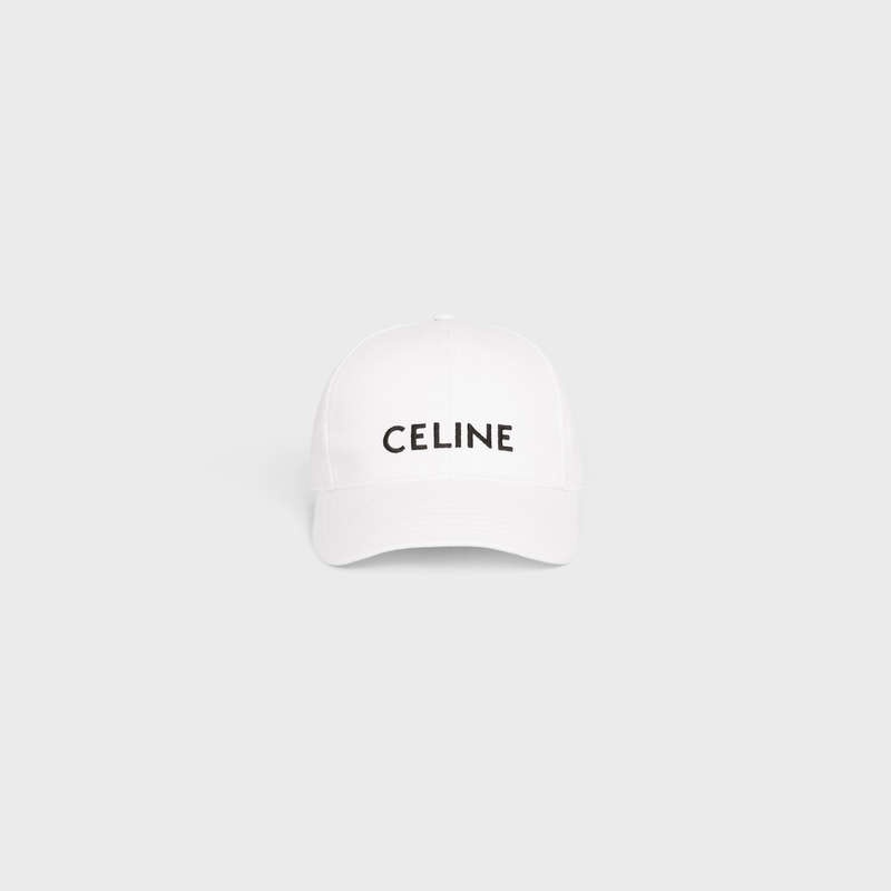 Casquette Celine Baseball In Coton Blanche | CL-591695