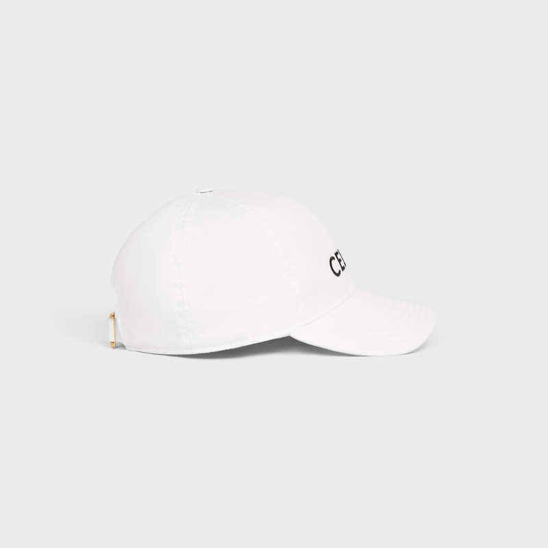 Casquette Celine Baseball In Coton Blanche | CL-591695