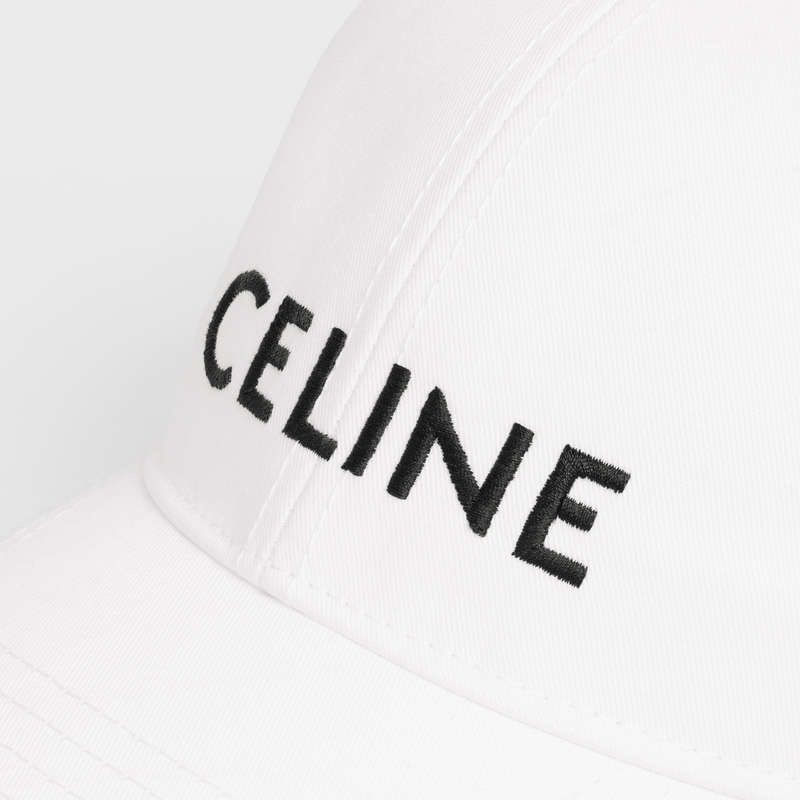 Casquette Celine Baseball In Coton Blanche | CL-591695