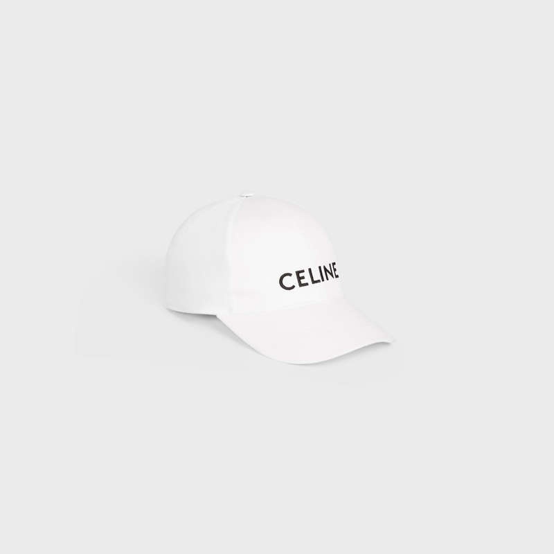 Casquette Celine Baseball In Coton Blanche | CL-591695