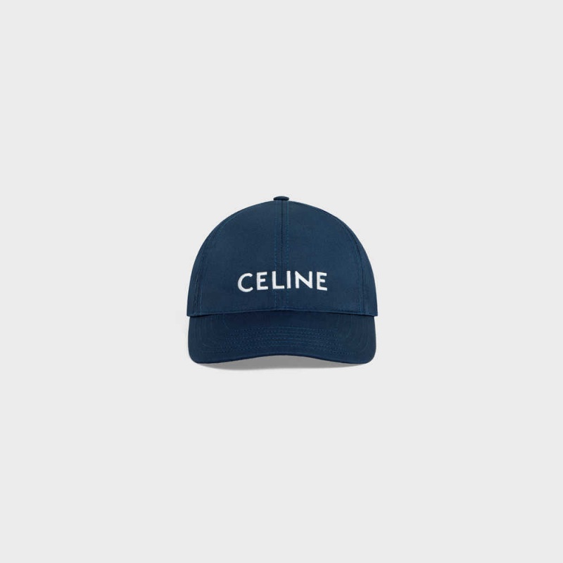 Casquette Celine Baseball In Coton Bleu | CL-592363