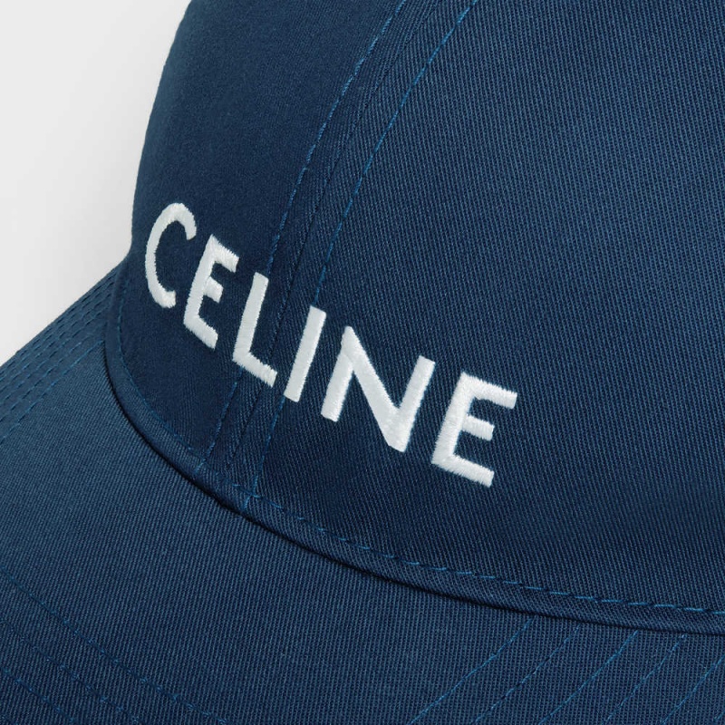 Casquette Celine Baseball In Coton Bleu | CL-592363