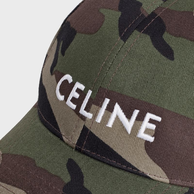 Casquette Celine Baseball In Coton Camouflage | CL-591693