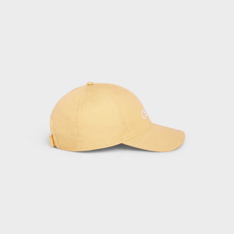 Casquette Celine Baseball In Coton Jaune | CL-592365