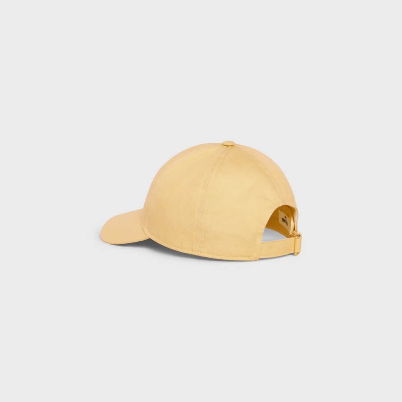 Casquette Celine Baseball In Coton Jaune | CL-592365