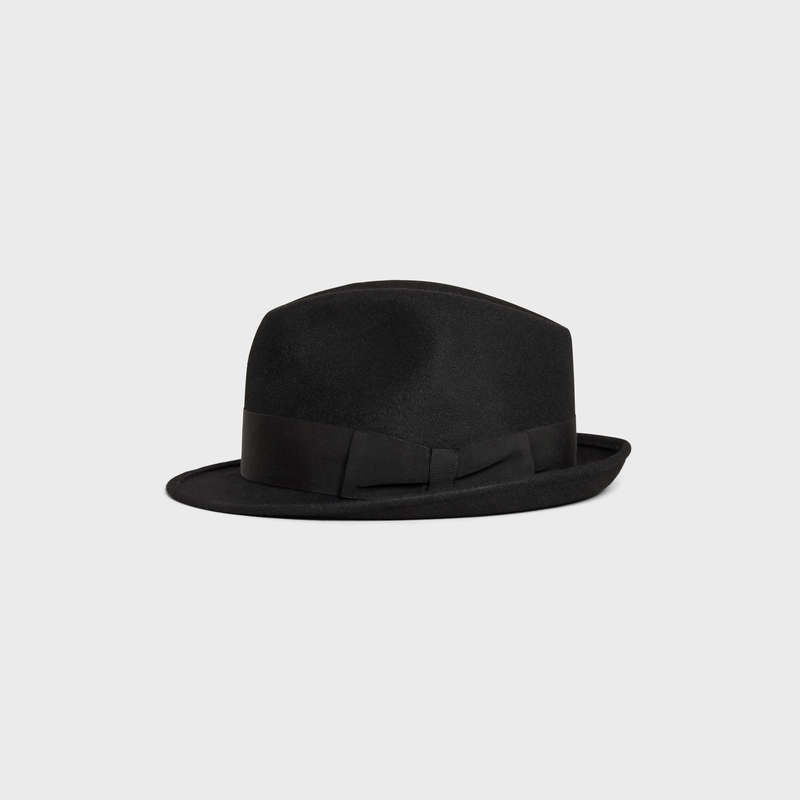 Chapeau Celine Borsalino In Felt Noir | CL-591721