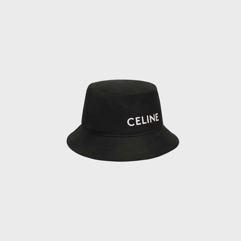 Chapeau Celine Bucket In Gabardine Coton Noir | CL-591705