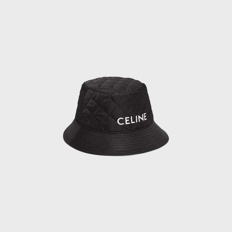 Chapeau Celine Bucket In Nylon Twill Noir | CL-591706