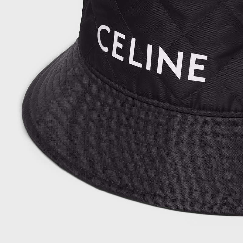 Chapeau Celine Bucket In Nylon Twill Noir | CL-591706