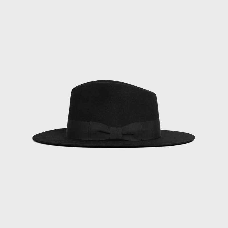 Chapeau Celine Fedora In Felt Noir | CL-591722