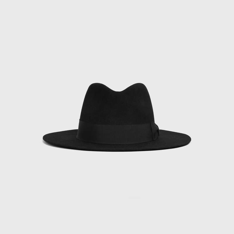 Chapeau Celine Fedora In Felt Noir | CL-591722