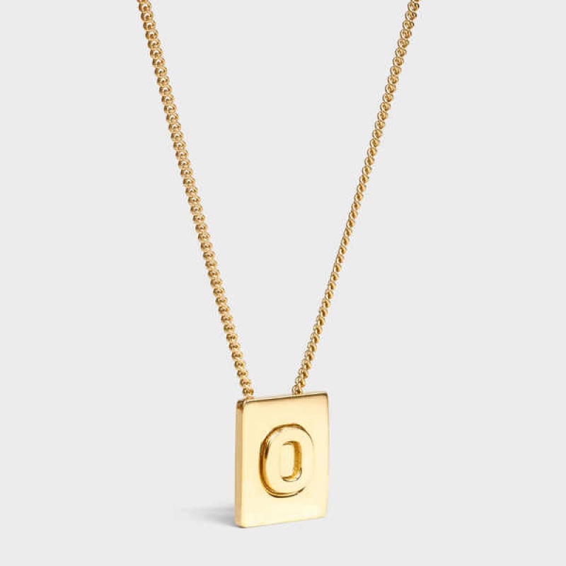 Colliers Celine Alphabet O In Brass With Gold Finish Doré | CL-592278