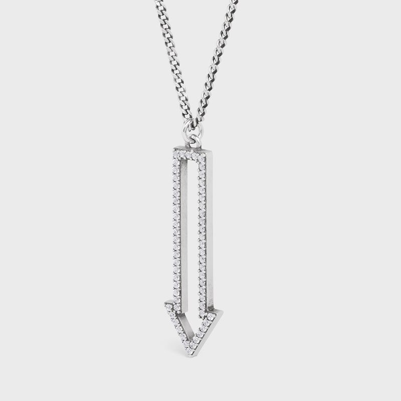 Colliers Celine Arrow In Brass With Rhodium Finish And Crystals Argent | CL-591667