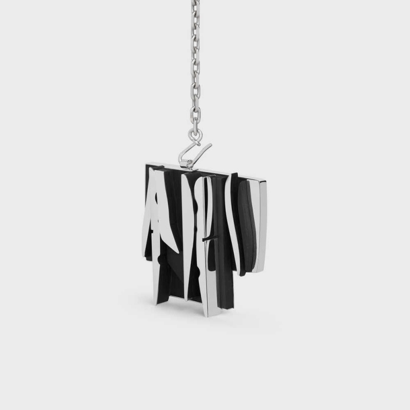 Colliers Celine Nevelson Project Sterling Silver And Oak Wood Argent Noir | CL-592293