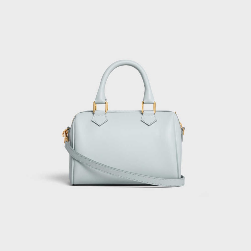 Cuir Triomphe Celine Small Boston In Smooth Calfskin Bleu | CL-593150