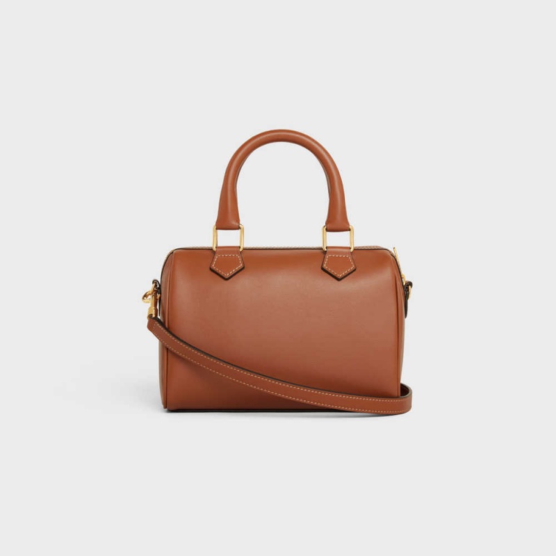 Cuir Triomphe Celine Small Boston In Smooth Calfskin Marron | CL-593149