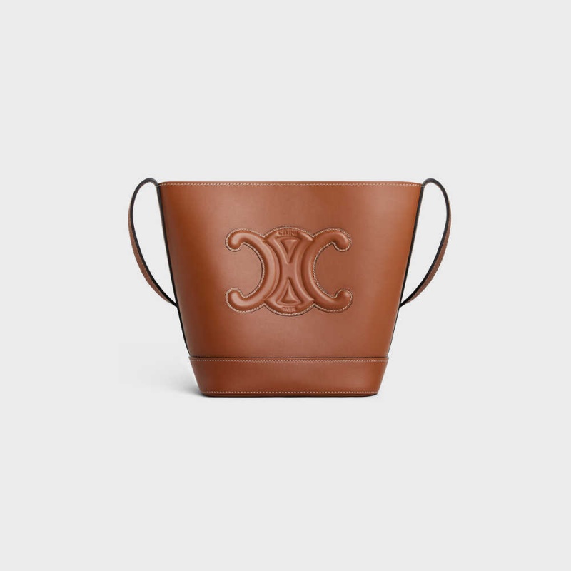 Cuir Triomphe Celine Small Bucket In Smooth Calfskin Marron | CL-593146