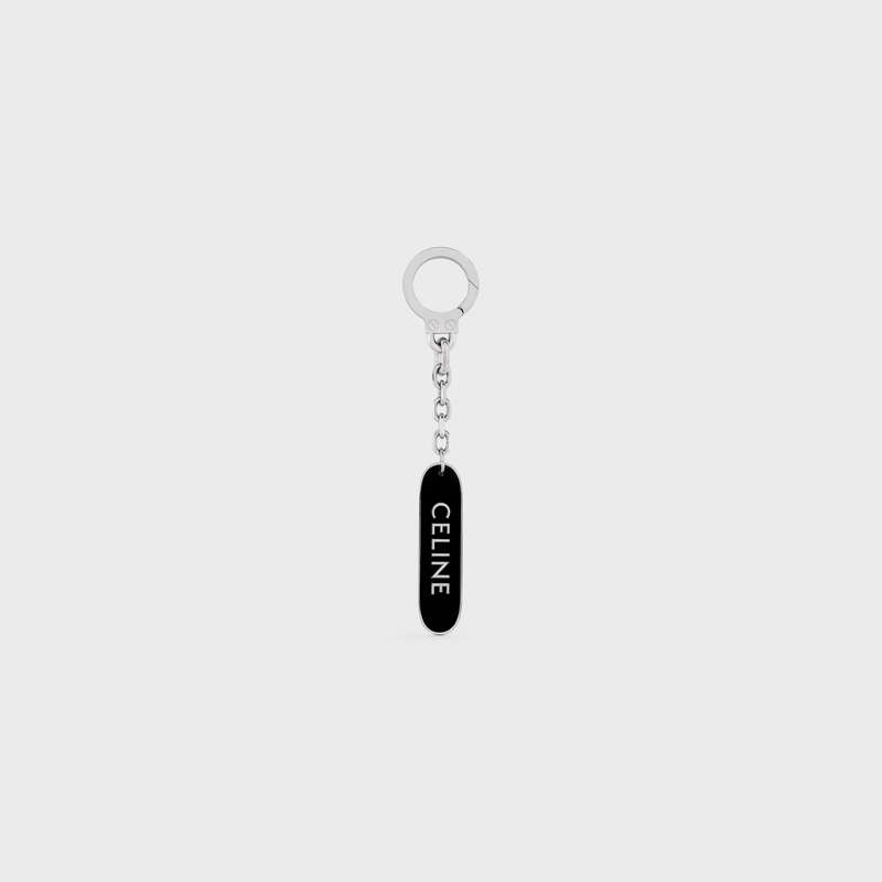 Lifestyle Celine Skateboard Charm In Brass And Enamel Noir Blanche | CL-591685