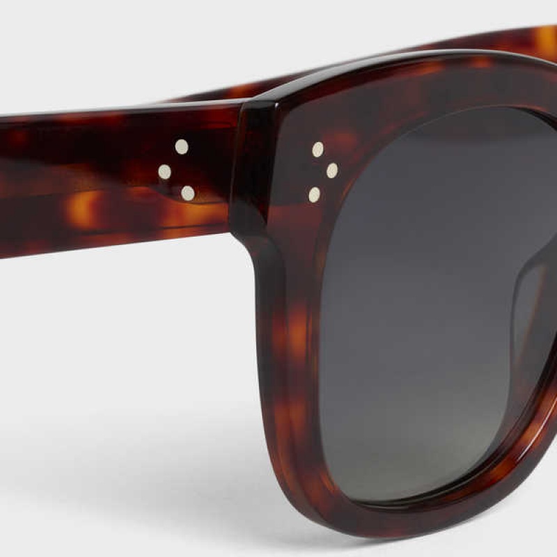 Lunette de Soleil Celine Oversized S002 In Acetate With Polarized Lenses Rouge | CL-592437