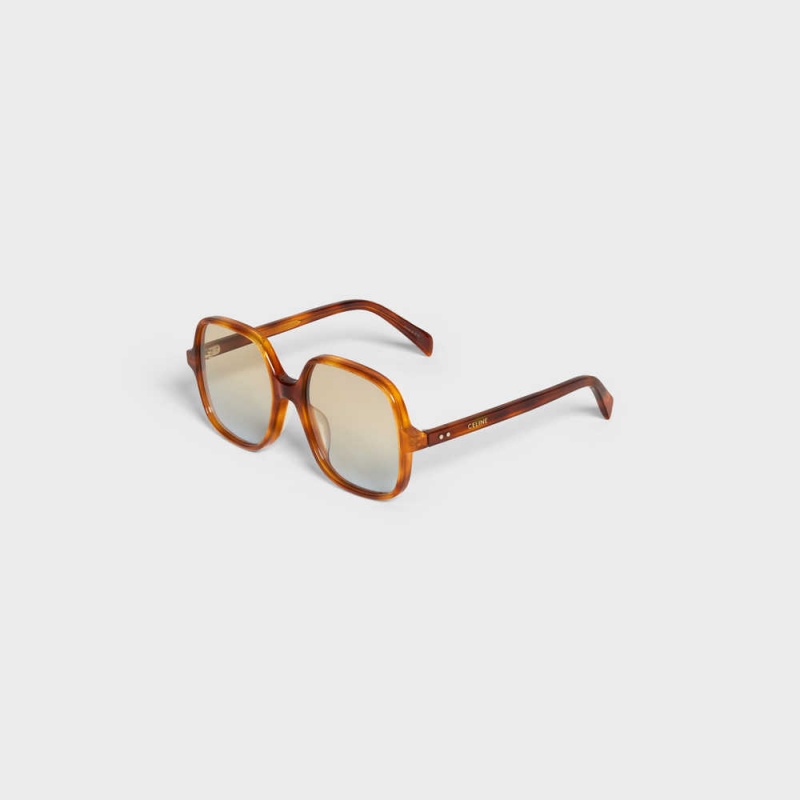 Lunette de Soleil Celine Oversized S244 In Acetate Marron | CL-592434