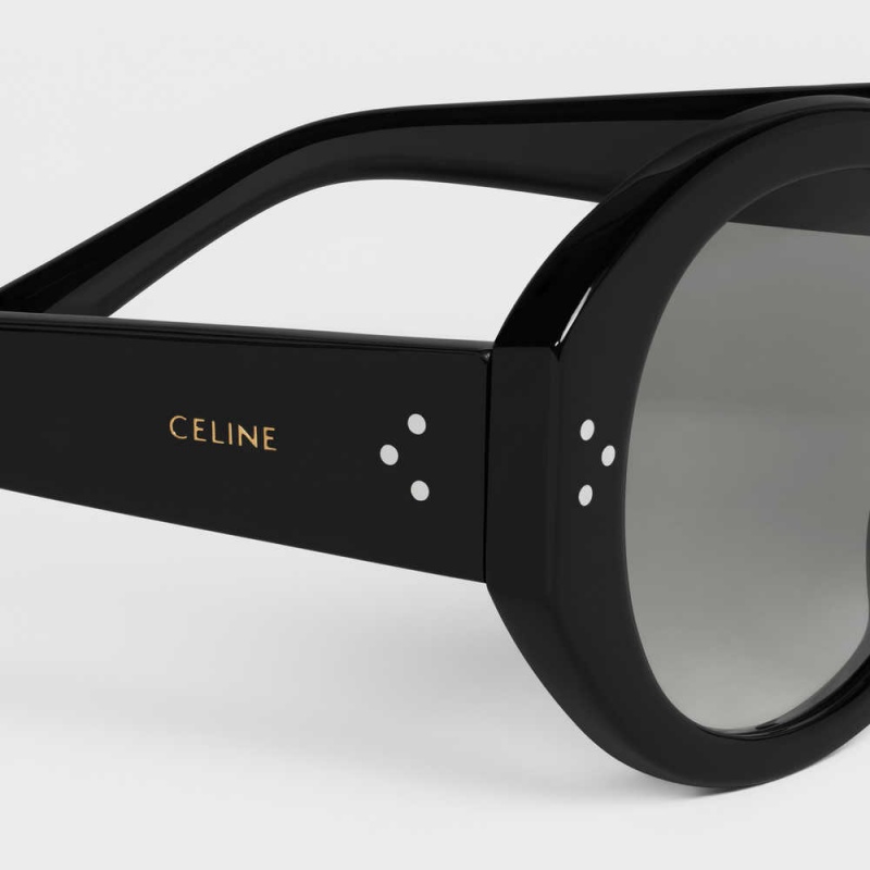 Lunette de Soleil Celine Round S240 In Acetate Noir | CL-592432