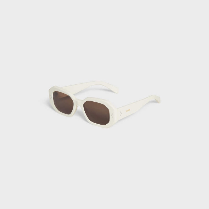 Lunette de Soleil Celine Square S255 In Acetate Blanche | CL-592404