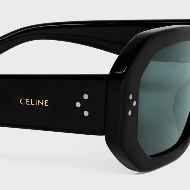 Lunette de Soleil Celine Square S255 In Acetate Noir | CL-592401