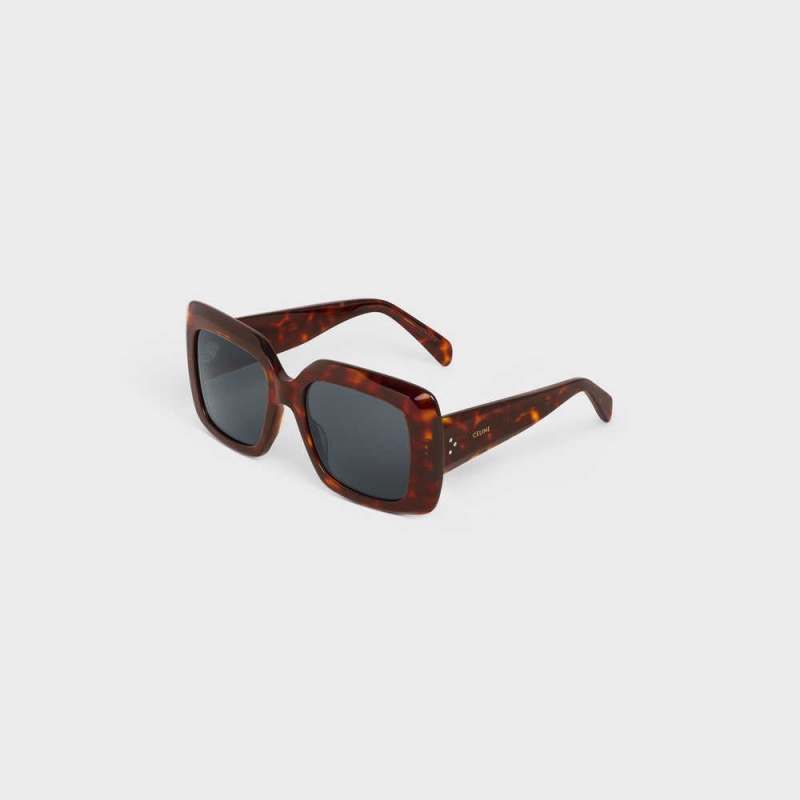 Lunette de Soleil Celine Square S263 In Acetate Marron | CL-592376