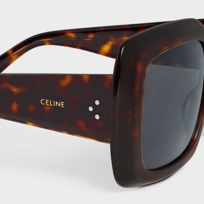 Lunette de Soleil Celine Square S263 In Acetate Marron | CL-592376