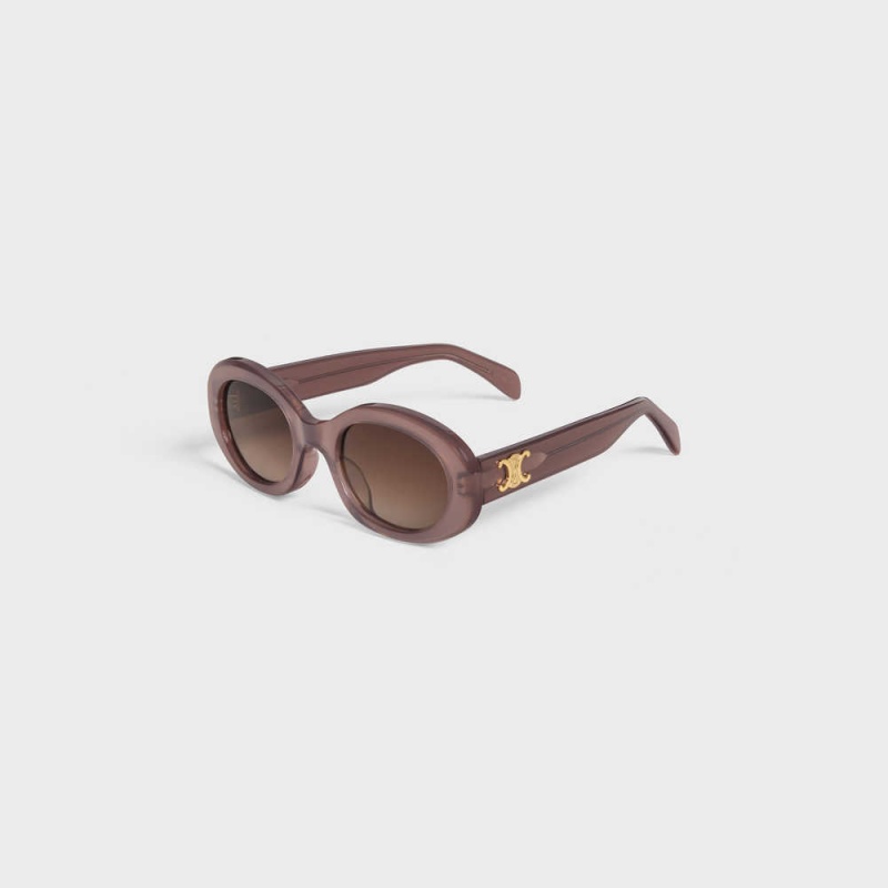 Lunette de Soleil Celine Triomphe 01 In Acetate Blanche | CL-592382