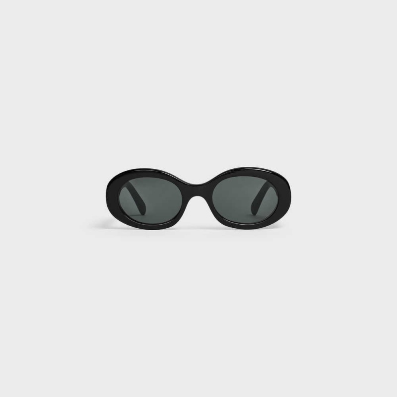 Lunette de Soleil Celine Triomphe 01 In Acetate Noir Noir | CL-592378