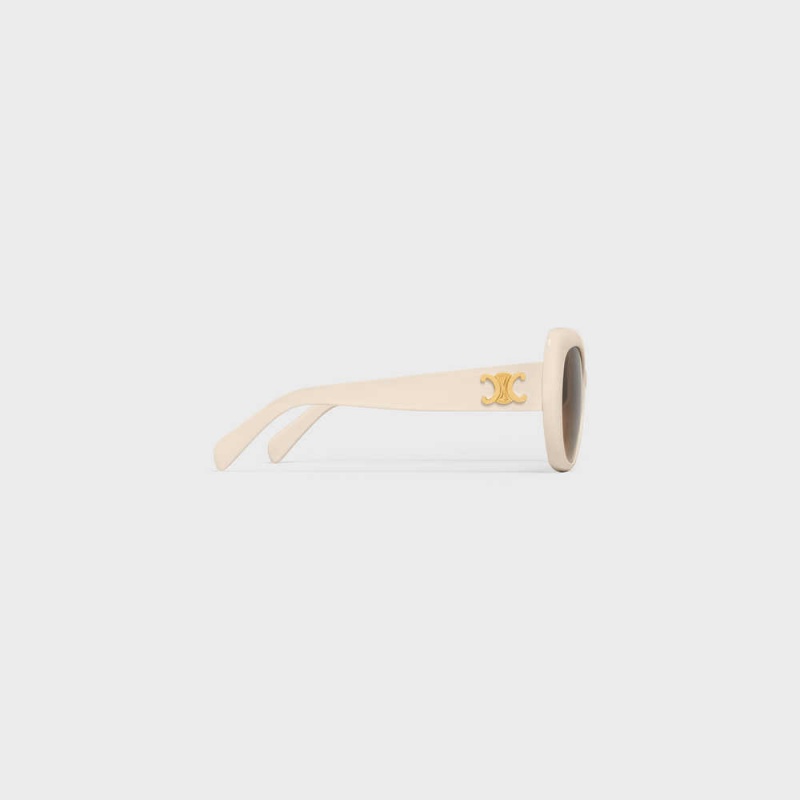 Lunette de Soleil Celine Triomphe 06 In Acetate Blanche | CL-592407