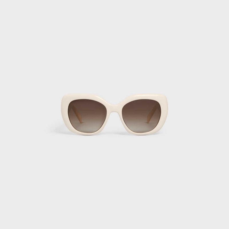 Lunette de Soleil Celine Triomphe 06 In Acetate Blanche | CL-592407