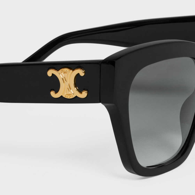 Lunette de Soleil Celine Triomphe 09 In Acetate Noir | CL-592388