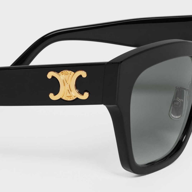 Lunette de Soleil Celine Triomphe 09 In Acetate Noir | CL-592388