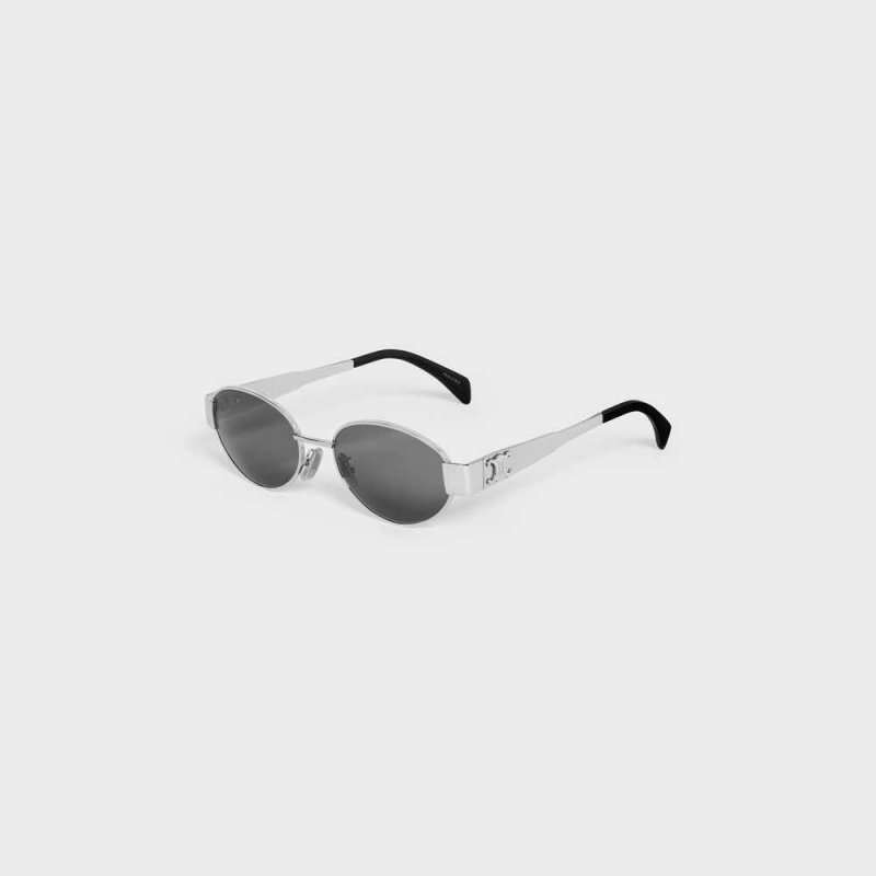 Lunette de Soleil Celine Triomphe Metal 01 In Metal Argent | CL-592400