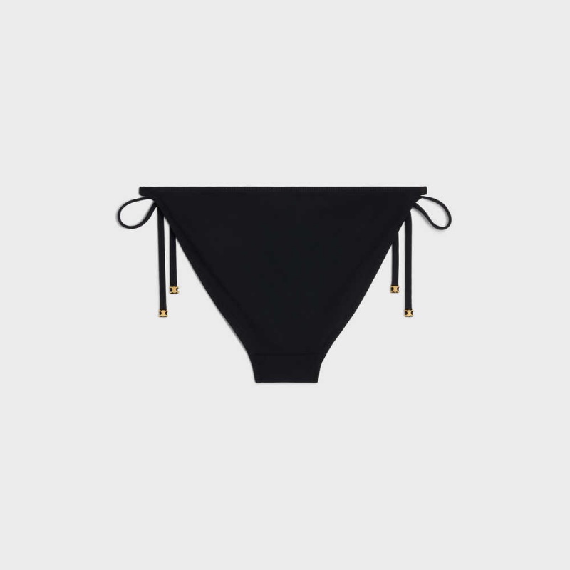 Maillots De Bain Celine Triomphe Bottom In Matte Jersey Noir | CL-592764