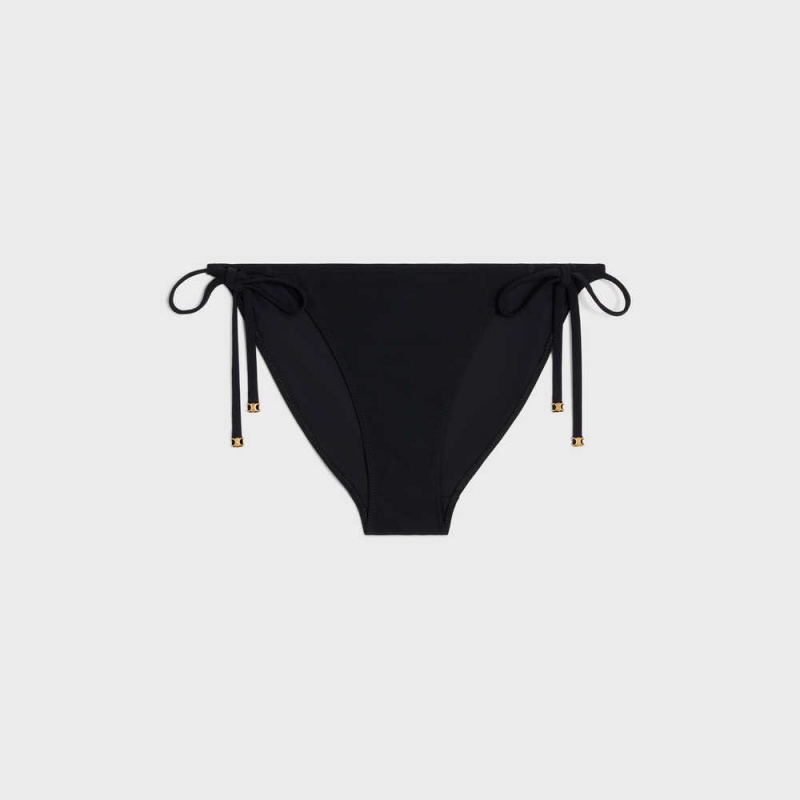 Maillots De Bain Celine Triomphe Bottom In Matte Jersey Noir | CL-592764