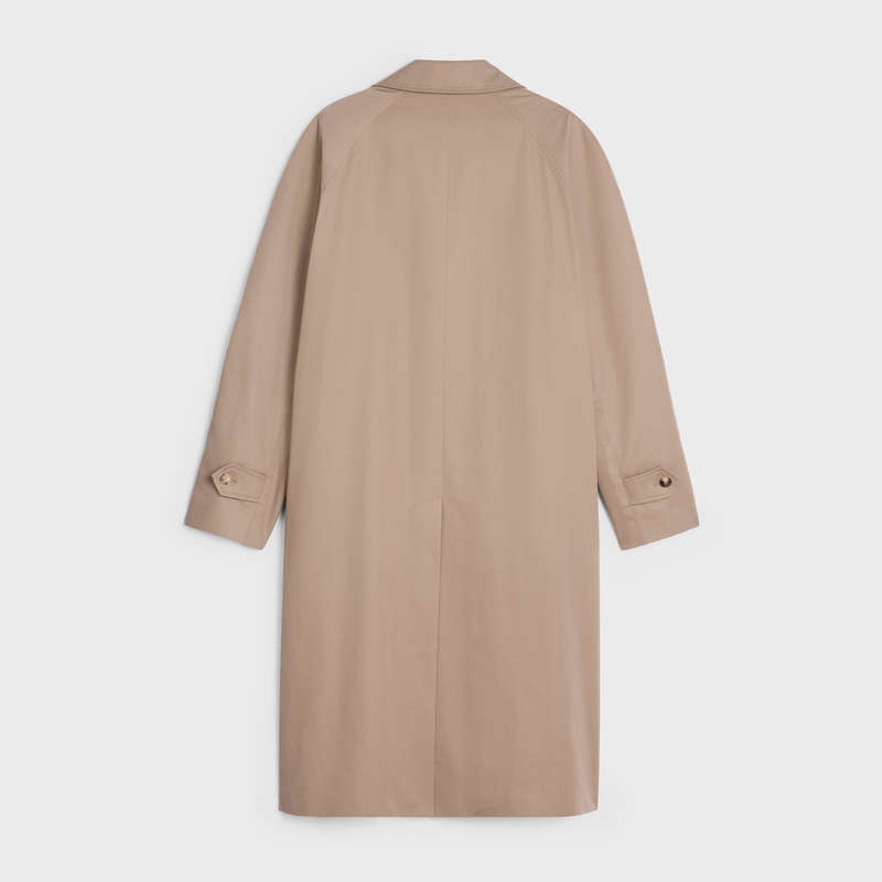 Manteaux Celine Oversized Mac In Technical Coton Beige | CL-591974