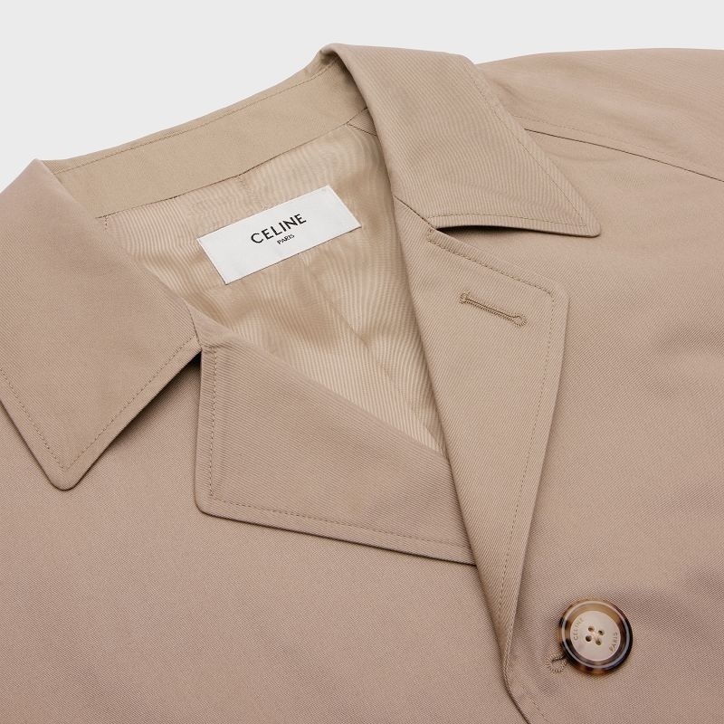 Manteaux Celine Oversized Mac In Technical Coton Beige | CL-591974