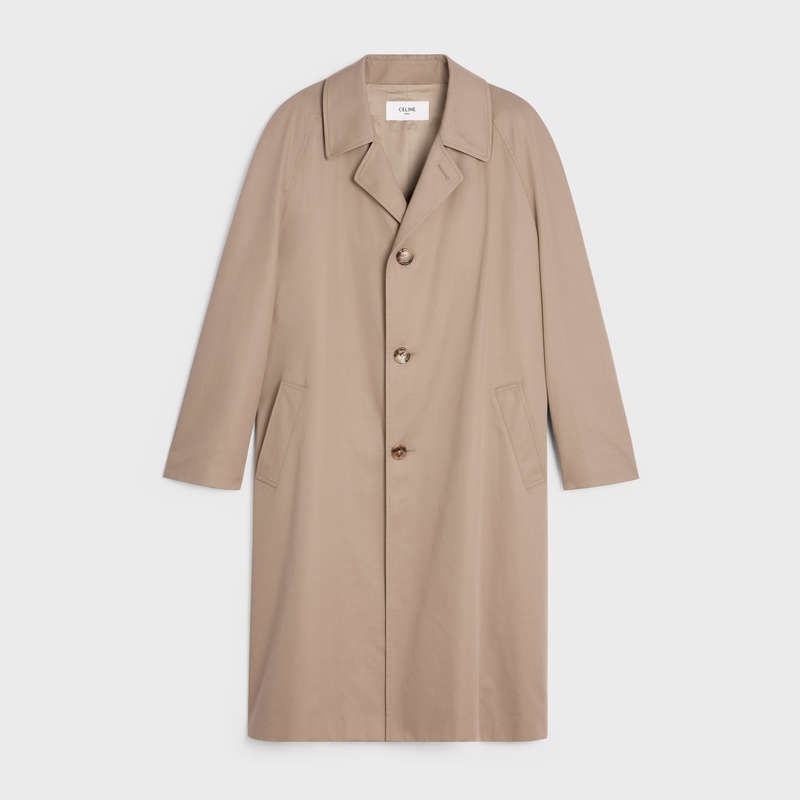 Manteaux Celine Oversized Mac In Technical Coton Beige | CL-591974