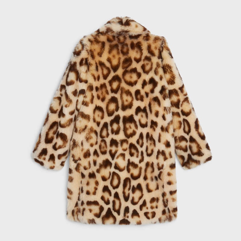 Manteaux Celine Peain Leopard-print Cashmere Leopard | CL-591981